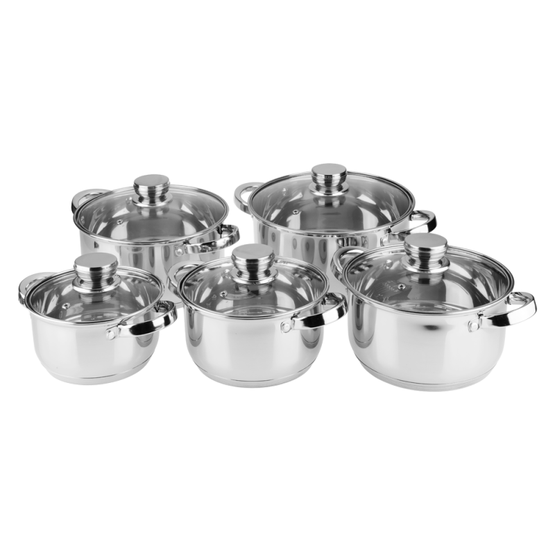 Zestaw garnków SUPER STRONG 20 elementowy 16/18/20/22/24cm - 1,8/2,5/3,4/4,5/5,8l 26558