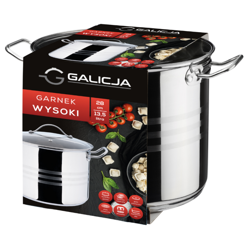 Garnek wysoki 28cm/13,5l 2713 $