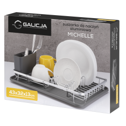 Suszarka do naczyń aluminiowa MICHELLE 43x32x13cm 15978