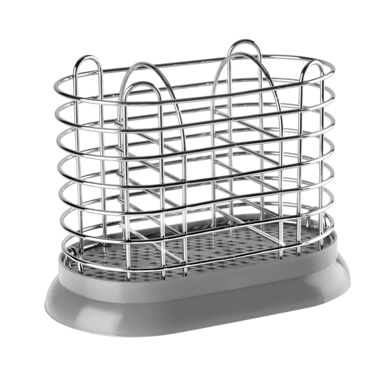 Ociekacz na sztućce z podstawką 0005 szary