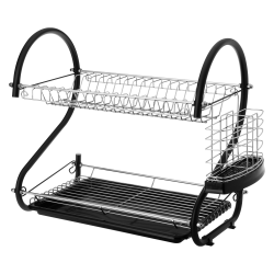 Suszarka do naczyń silikonowa 2 poziomowa CAMELIA 27084 czarny