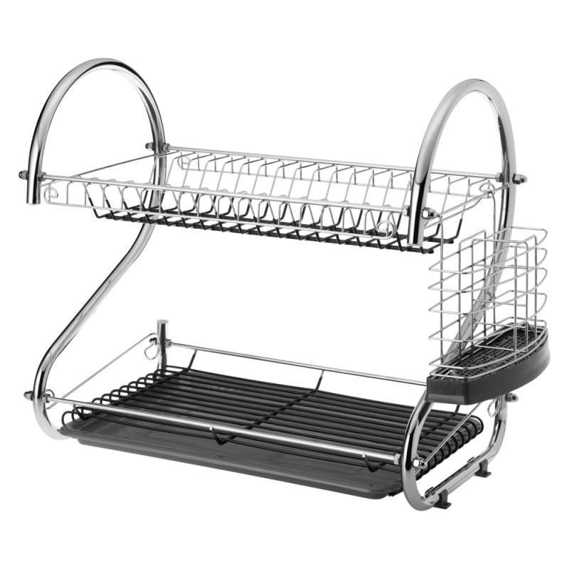 Suszarka do naczyń silikonowa 2 poziomowa CAMELIA 27084 szary