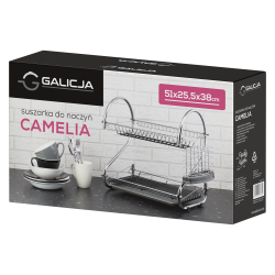 Suszarka do naczyń silikonowa 2 poziomowa CAMELIA 27084 szary
