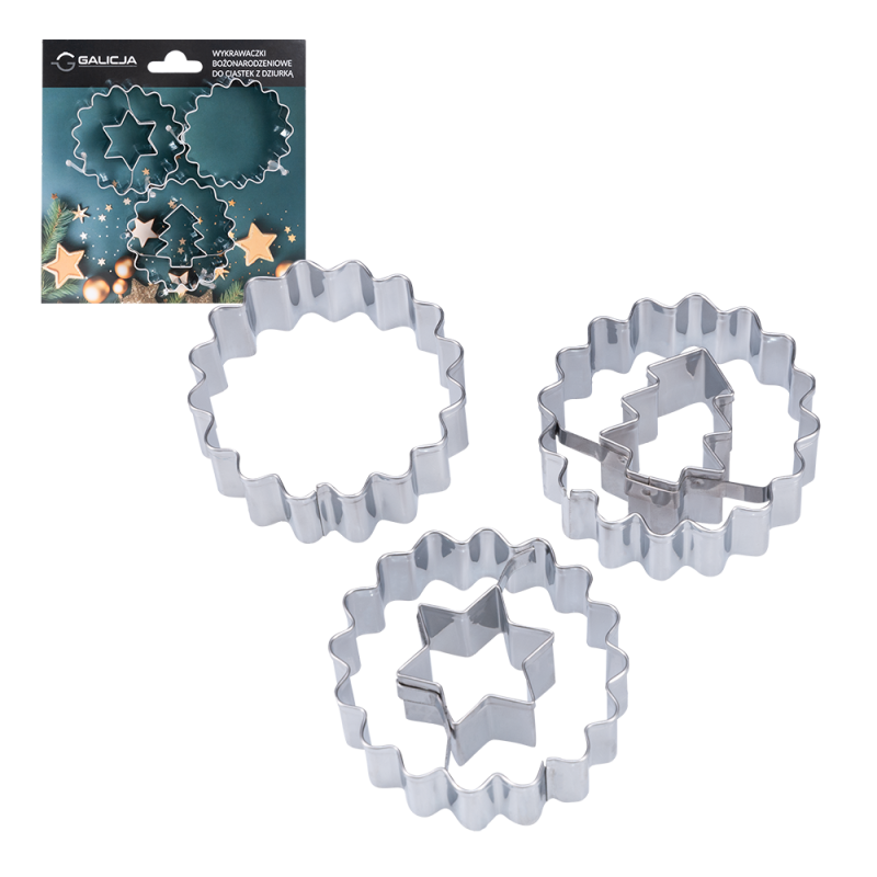 Wykrawaczki do ciastek z dziurką BN 3 sztuki 19693