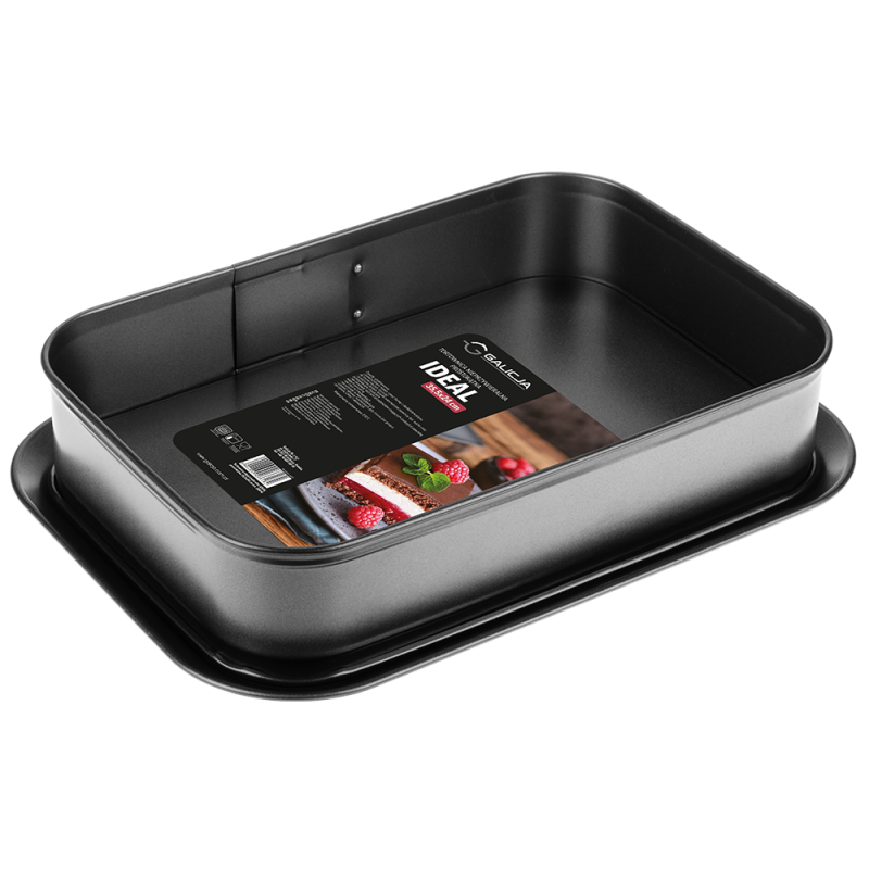 Tortownica nieprzywieralna prostokątna IDEAL 35,5x24cm 26618