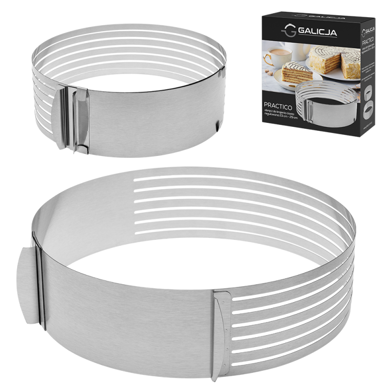 Obręcz do krojenia ciasta regulowana PRACTICO 28127