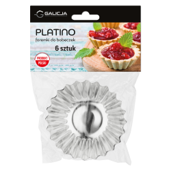 Komplet foremek do babeczek PLATINO 7cm 6 sztuk 27770