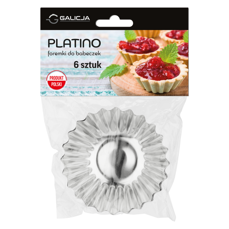 Komplet foremek do babeczek PLATINO 7cm 6 sztuk 27770