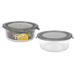 KEEP IT FRESH Pojemnik ze szkła żaroodpornego 950ml (okrągły) 51482 wz. GREY
