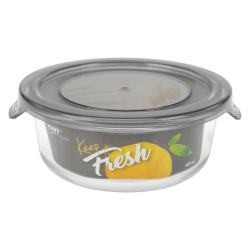 KEEP IT FRESH Pojemnik ze szkła żaroodpornego 400ml (okrągły) 51480 wz. GREY