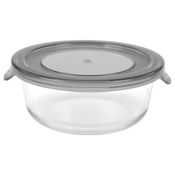 KEEP IT FRESH Pojemnik ze szkła żaroodpornego 400ml (okrągły) 51480 wz. GREY