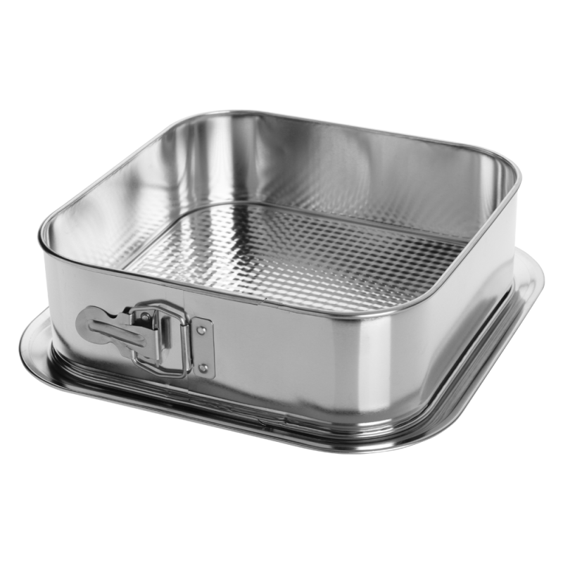 Tortownica fakturowana kwadratowa PLATINO 24x24cm 11116