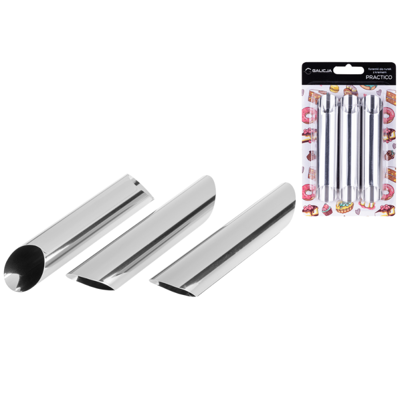 Komplet prostych foremek do rurek z kremem PRACTICO 3 sztuki 19594