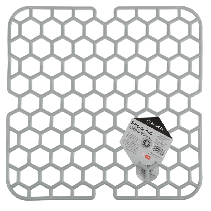 Kratka do zlewu miękka kwadratowa 7360 szary