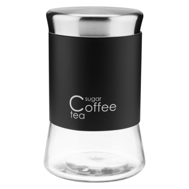 Pojemnik szklany GRENO 1000ml 24732 czarny