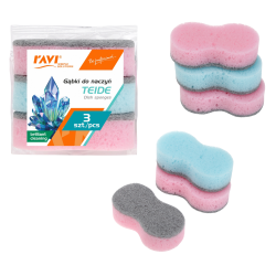 Gąbki do naczyń TEIDE 3 szt. 00566 mix kolorów