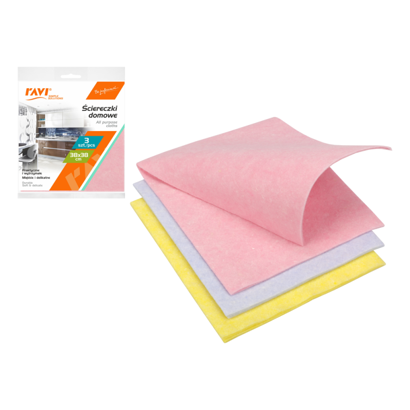 Ściereczki domowe 38x38cm 3szt. 00402