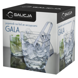 Pojemnik na lód ze szczypcami GALA 04484