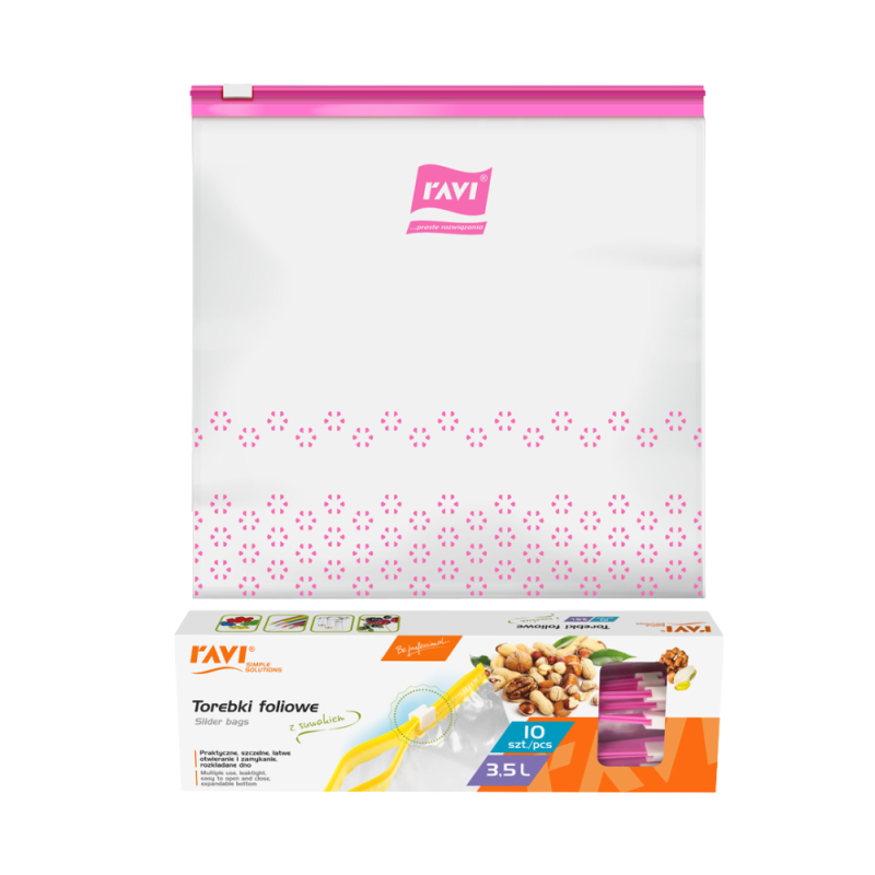 Torebki z suwakiem 3,5L, 10szt.  00219 !
