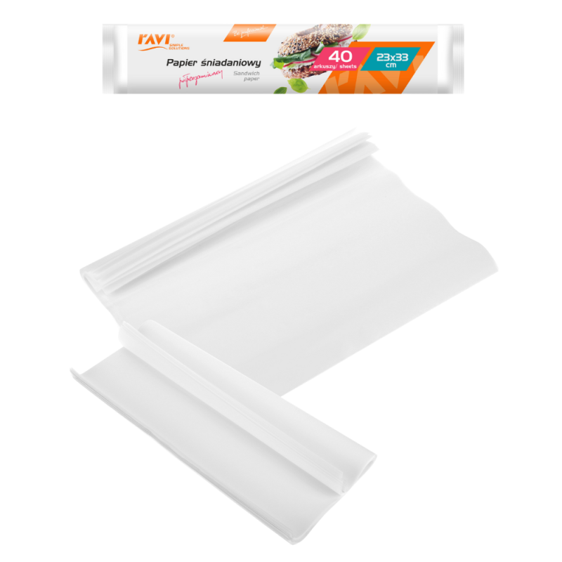 Papier śniadaniowy 23x33cm, 40 ark.  10321 !