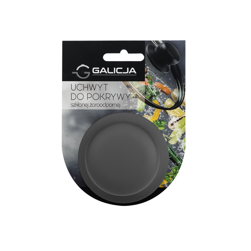 Silikonowy uchwyt do pokrywy szklanej 4121 szary