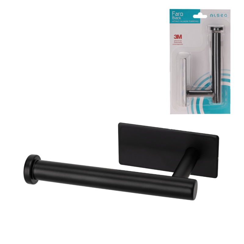 Uchwyt na papier toaletowy FARO BLACK 18146