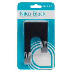 Wieszak na drzwi-szafkę NIKO BLACK 24314