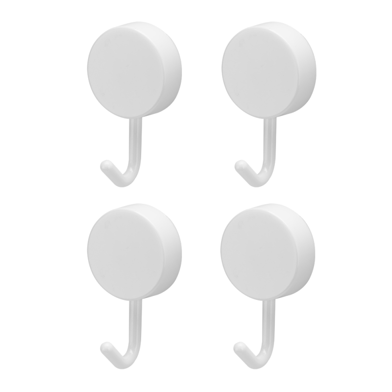 Komplet wieszaków samoprzylepnych plastikowych NIKO 4 sztuki 17705 biały