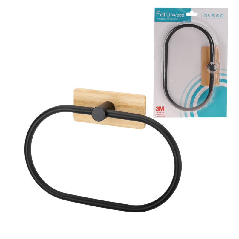 Wieszak na ręcznik owalny FARO WOOD 18238