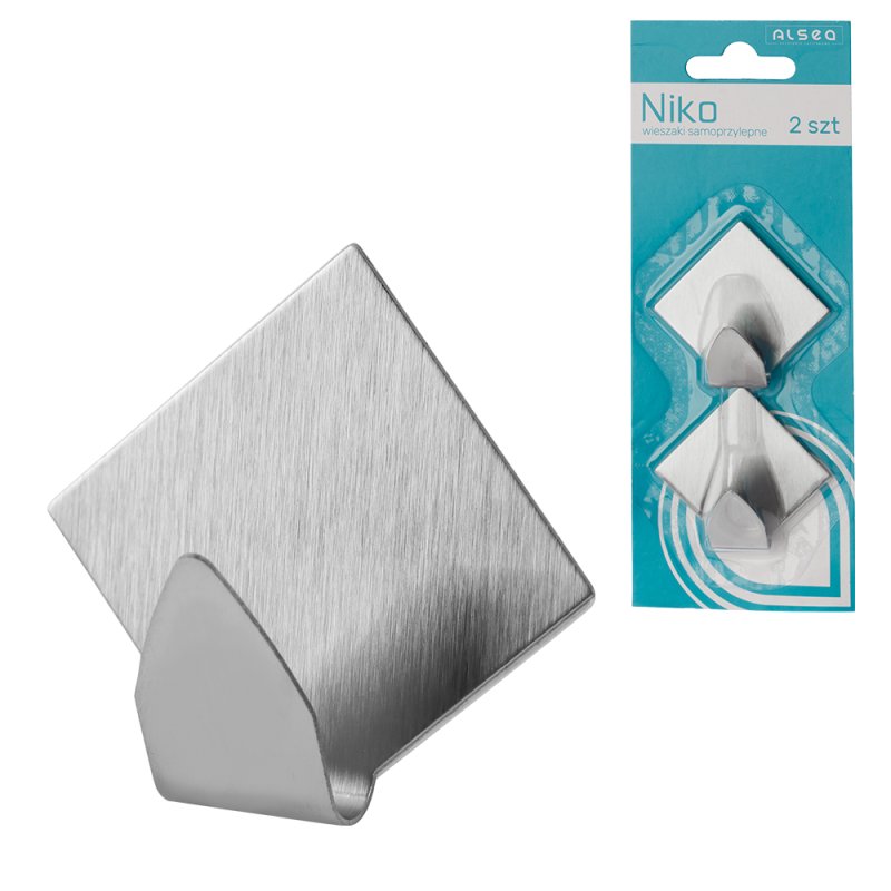 Komplet wieszaków samoprzylepnych romb NIKO 2 sztuki 8447