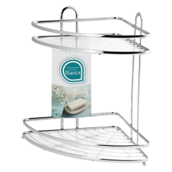 Półka łazienkowa narożna 2 poziomowa BLANCA 0697