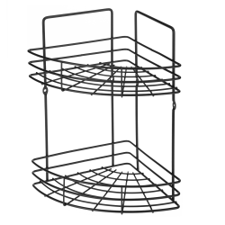 Półka narożna 2 poziomowa BLACK 07027