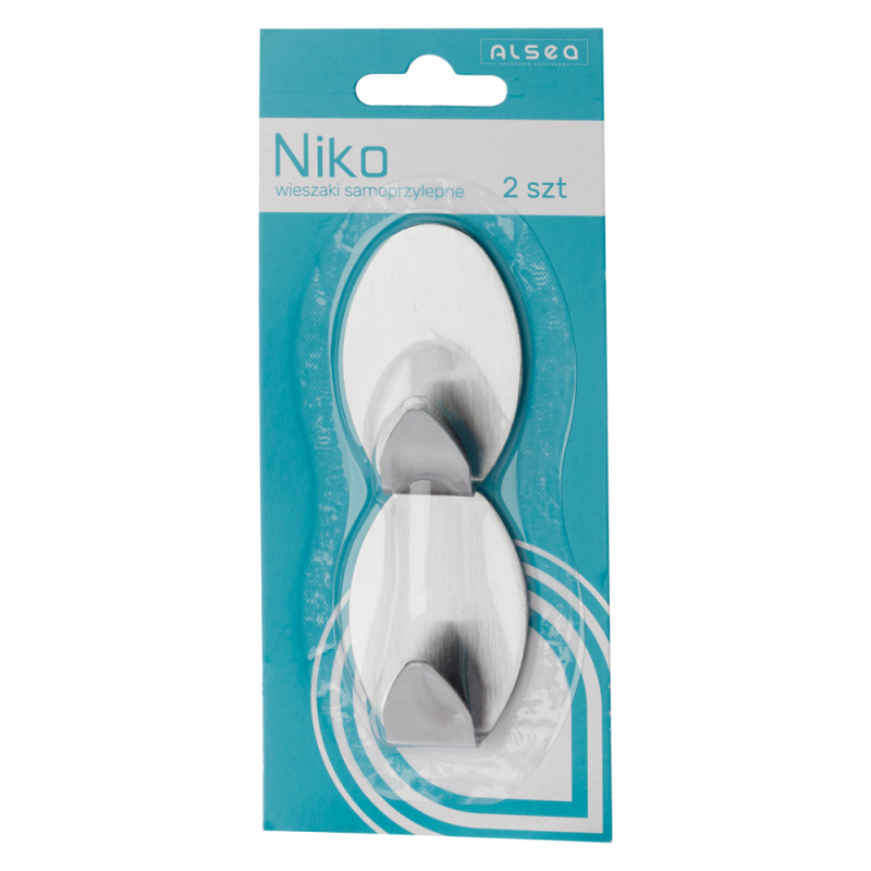 Komplet wieszaków samoprzylepnych owalnych NIKO 2 sztuki 20141