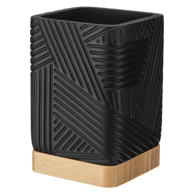 Kubek łazienkowy CAMINO kwadratowy 08840 czarny