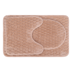 Komplet dywaników łazienkowych ANDORA 50x80/45x45/45x36cm 3 elementy 22235 beżowy