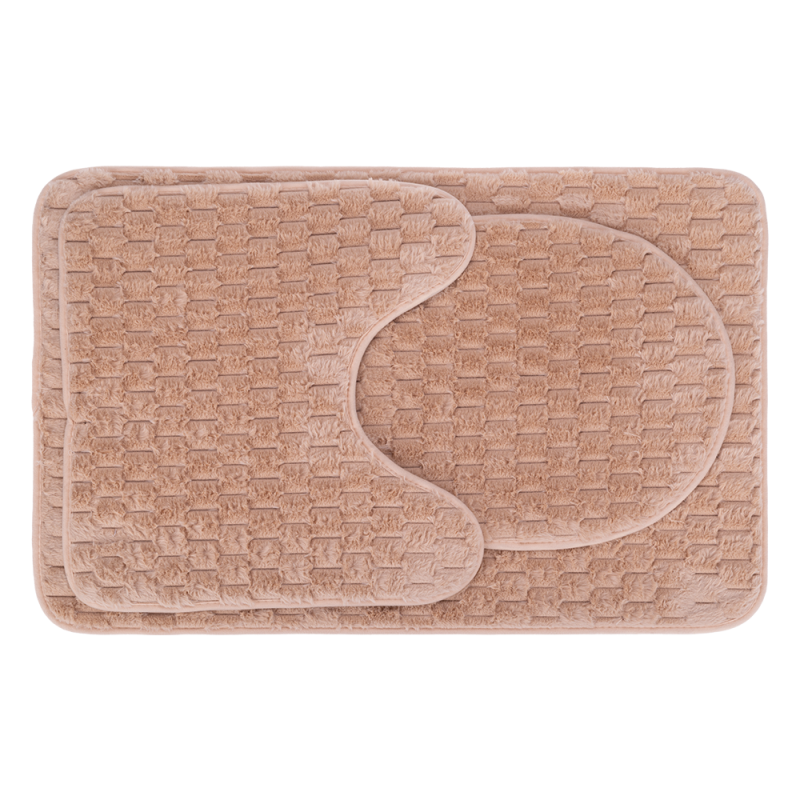 Komplet dywaników łazienkowych ANDORA 50x80/45x45/45x36cm 3 elementy 22235 beżowy