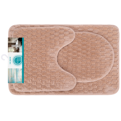 Komplet dywaników łazienkowych ANDORA 50x80/45x45/45x36cm 3 elementy 22235 beżowy