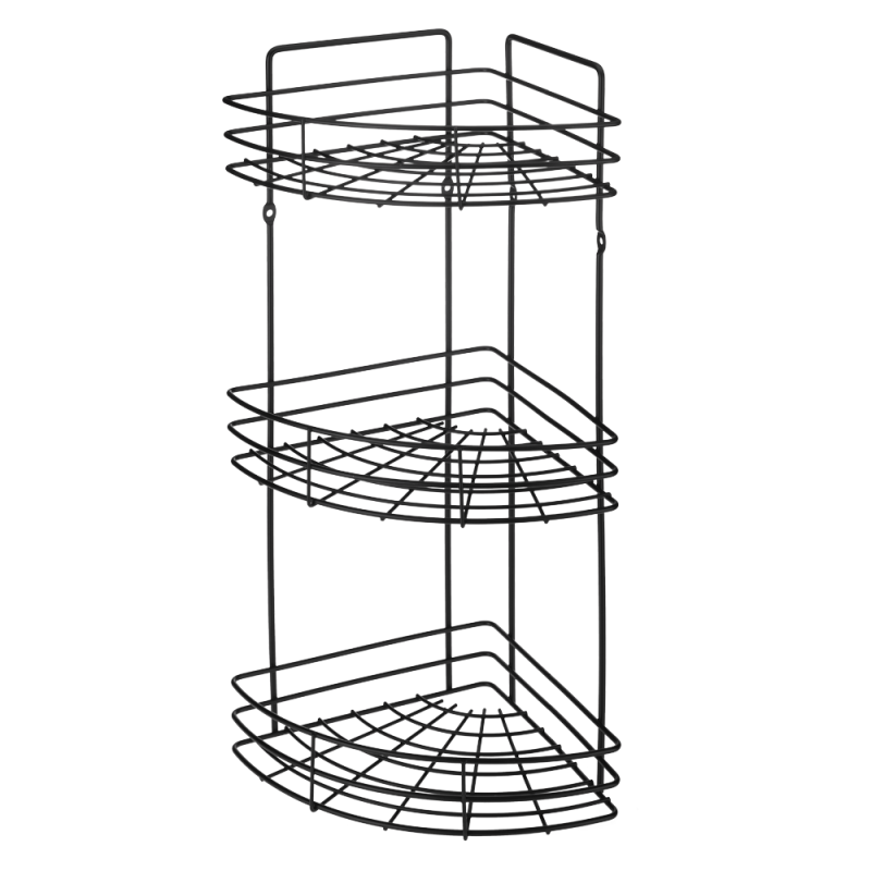 Półka narożna 3 poziomowa BLACK 07034