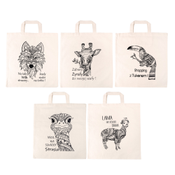 Torba bawełniana 38x42 z długim uchem PRZYJEMNIAKI 21759