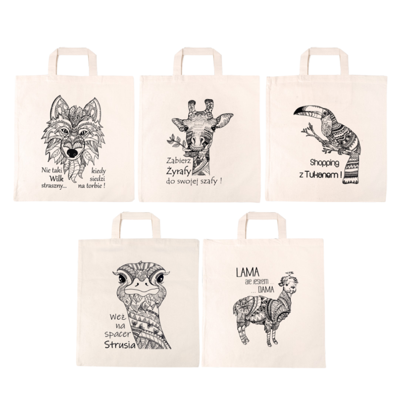 Torba bawełniana 38x42 z długim uchem PRZYJEMNIAKI 21759