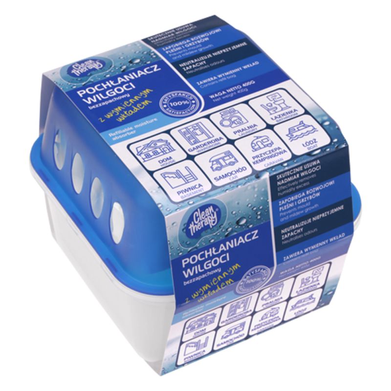 CT Pochłaniacz wilgoci z wymiennym wkładem bezzapachowy 400g 21984 $