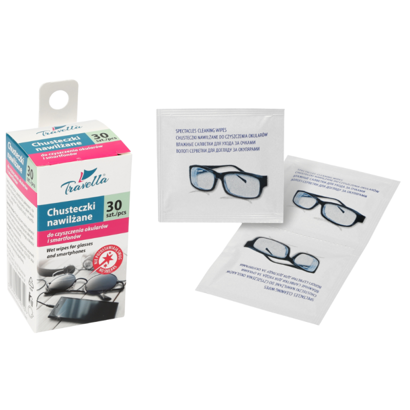 Chusteczki do czyszczenia okularów i smartfonów TRAVELLA 30 szt. 11971
