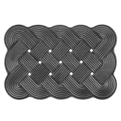 Wycieraczka gumowa TREVOR 60x40cm 28985 srebrny 