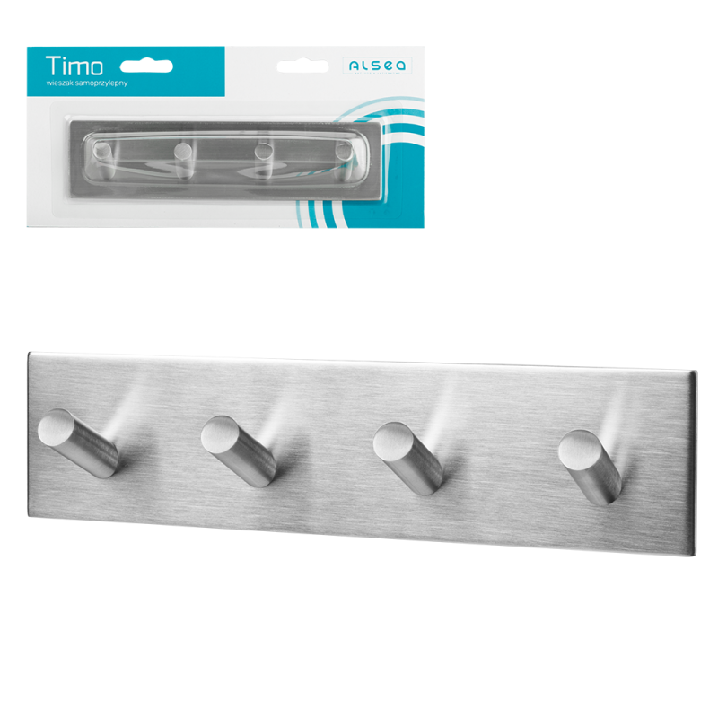 Wieszak samoprzylepny prostokątny TIMO 4 6445 