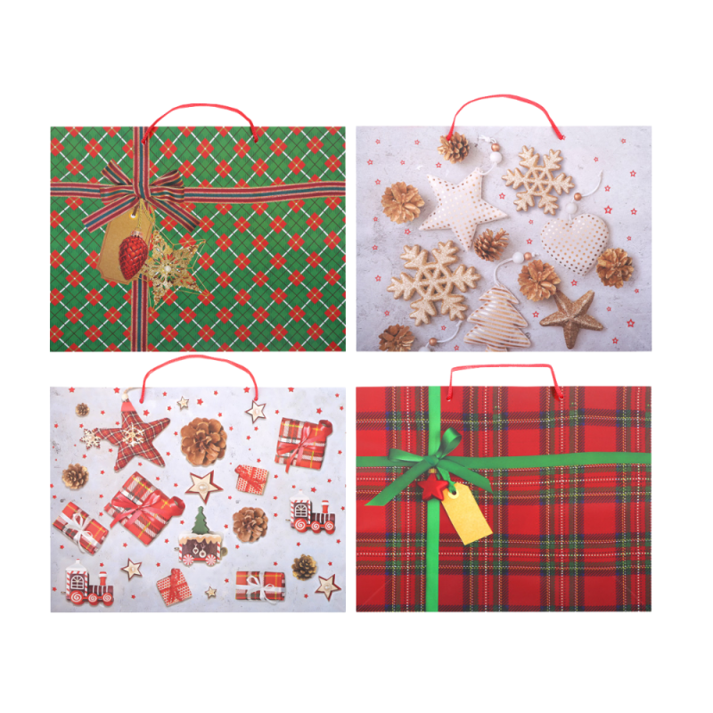 Torebka prezentowa świąteczna H 380x290x100mm 10351