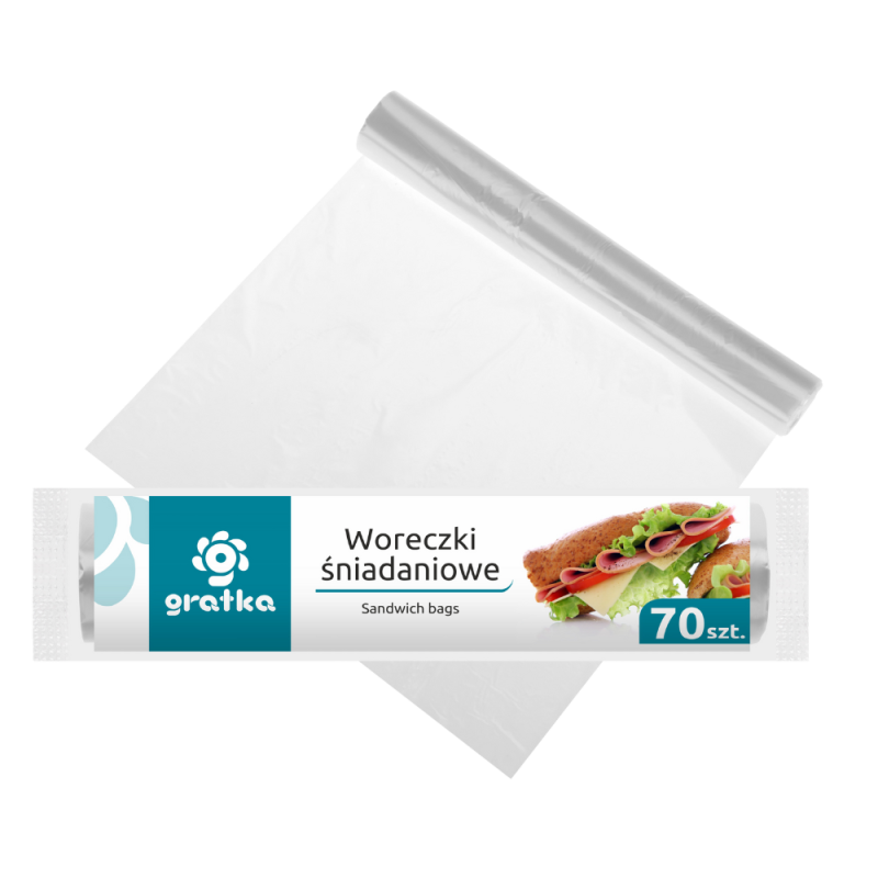 GRATKA Woreczki śniadaniowe 18x28cm 70 szt.  10228