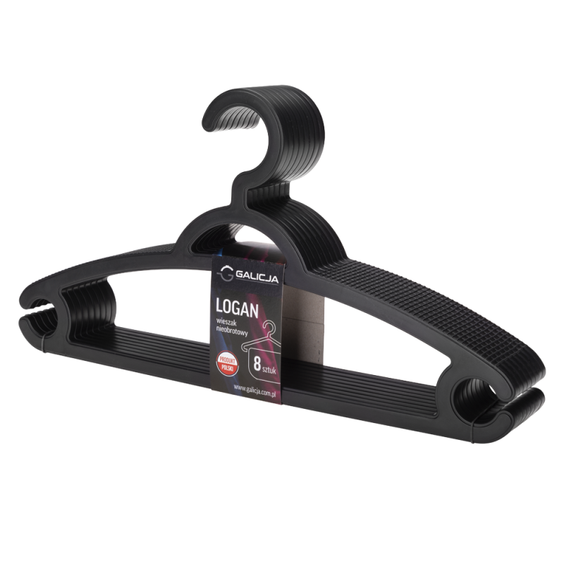 Komplet wieszaków nieobrotowych LOGAN 8 sztuk 23195