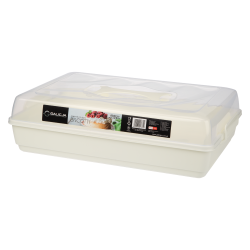 Pojemnik na ciasto BISCOTTI 44x30x13cm 7852 kremowy 