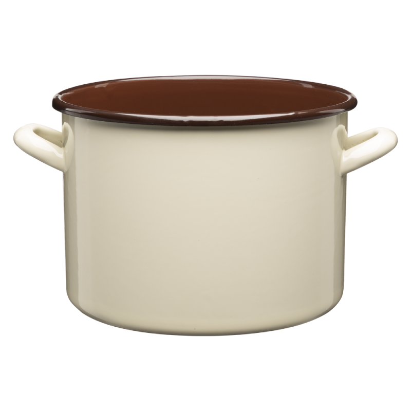 Garnek emaliowany gładki GORDON 22cm/6l 29310 krem