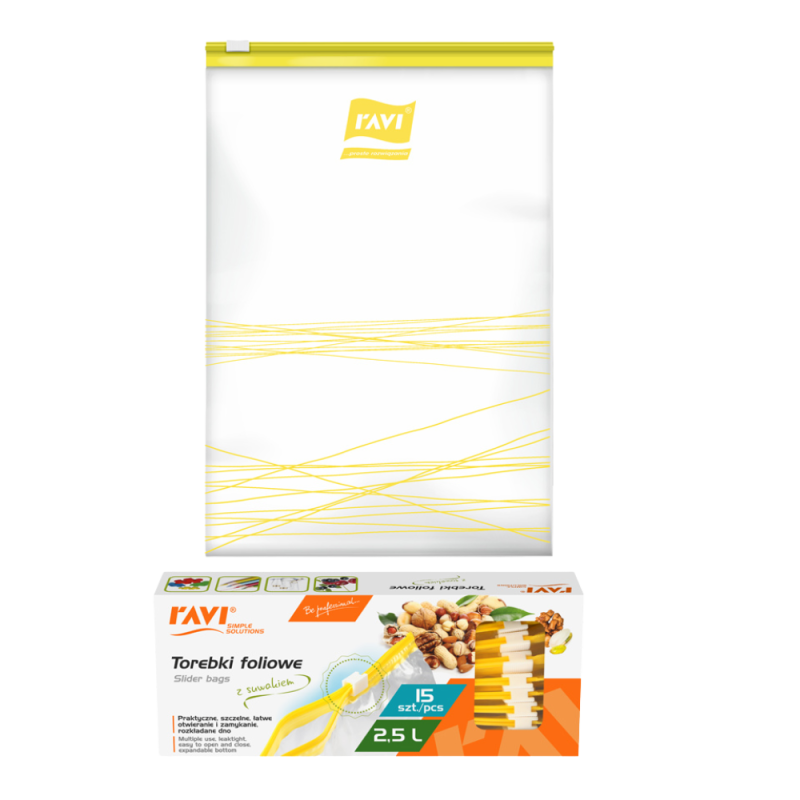 Torebki z suwakiem 2,5L, 15szt.  00218 !